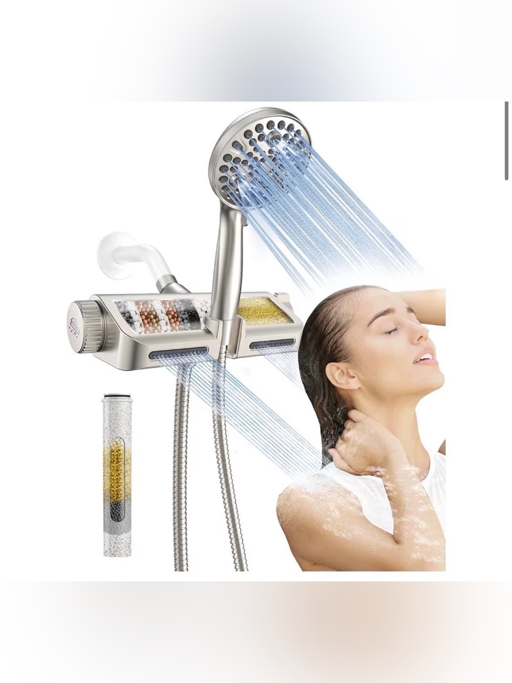 MakeFit Filtered Shower Head with Handheld Combo